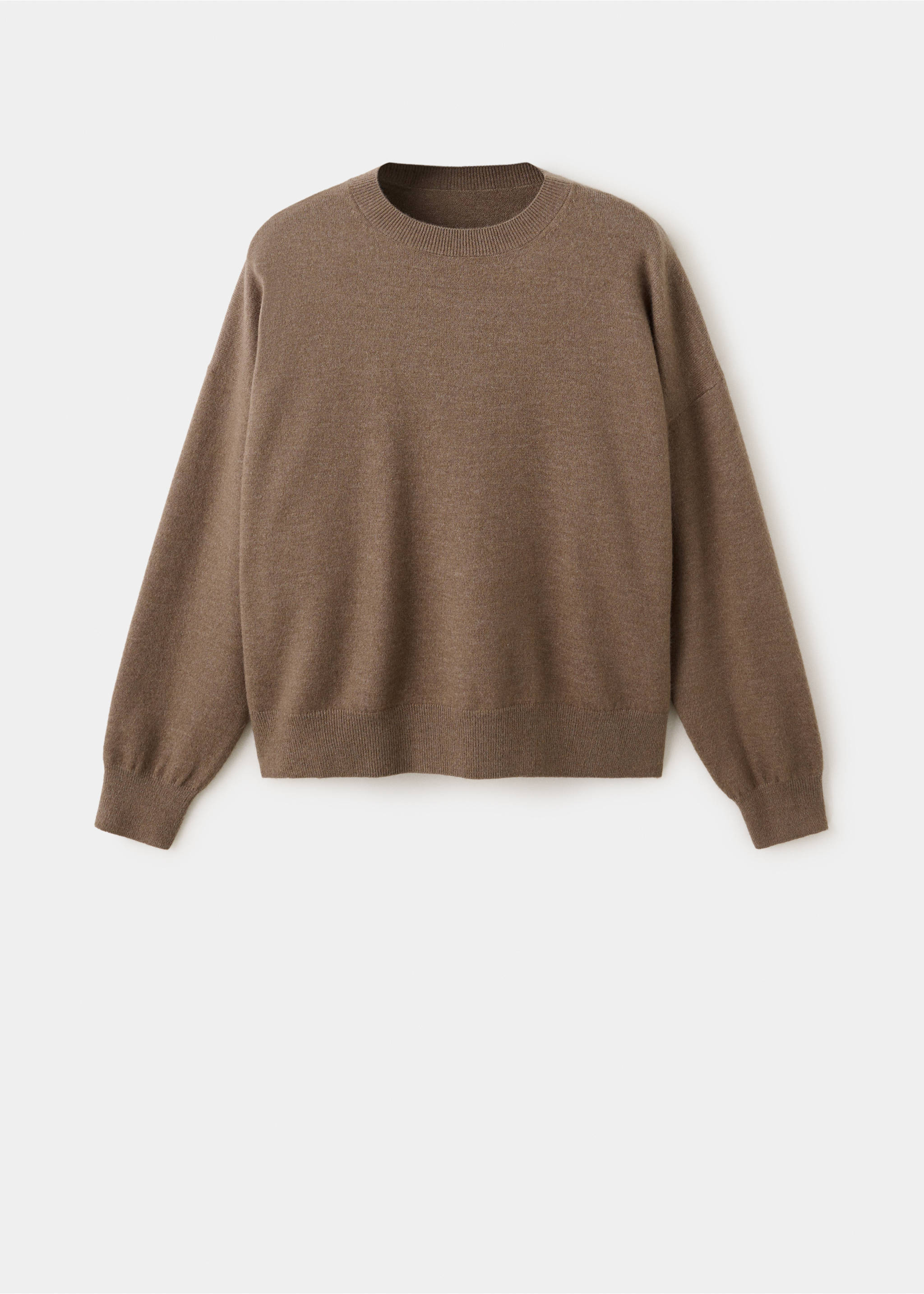 Pull oversize col rond - Article sans modèle, Marron moyen. Ref: 37085836-00.