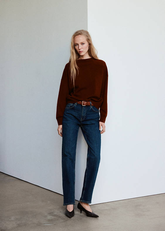 Sweter oversize z okrągłym dekoltem