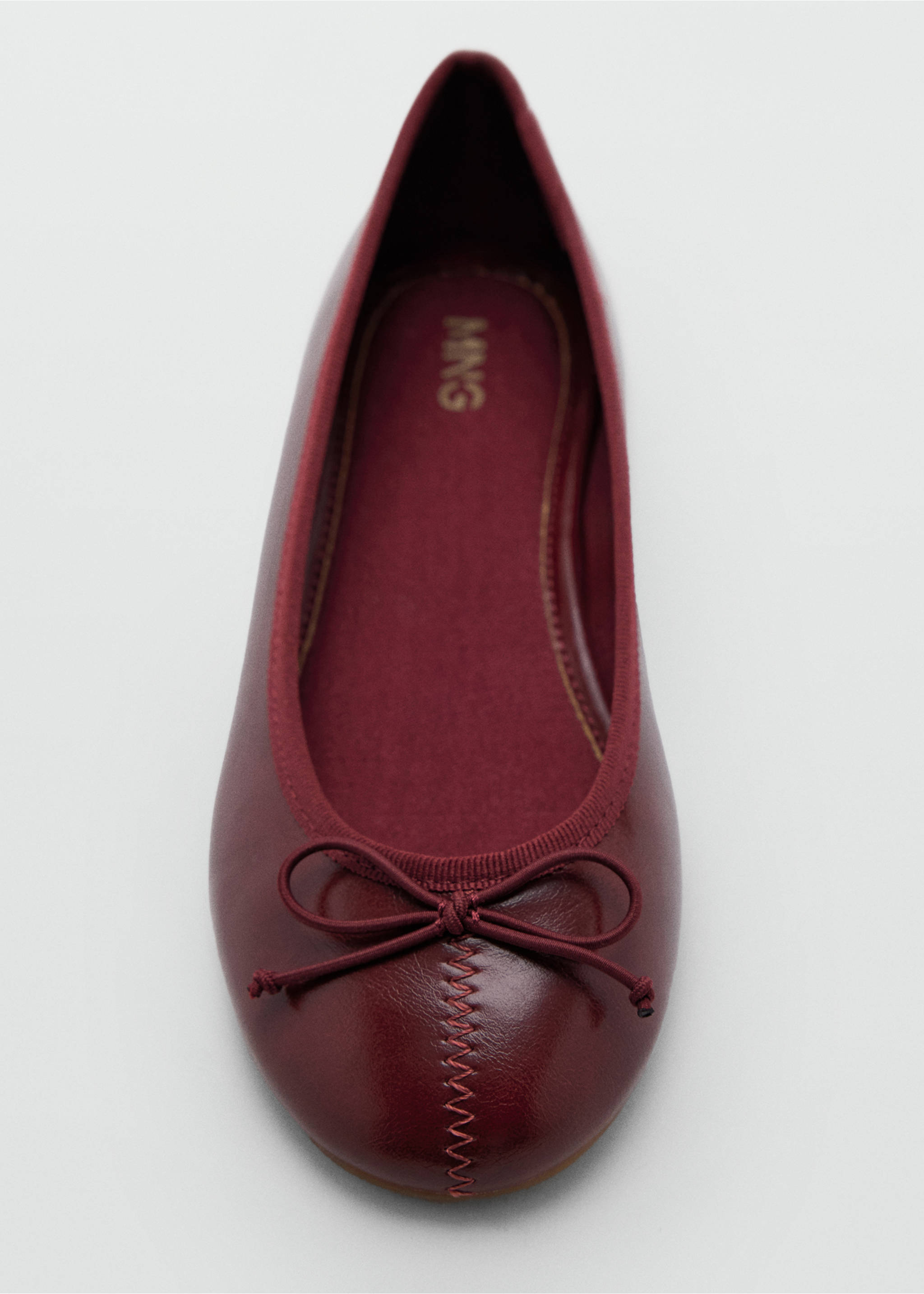 Bow ballerina - Details of the article 3, Burgundy. Ref: 37085838-00.