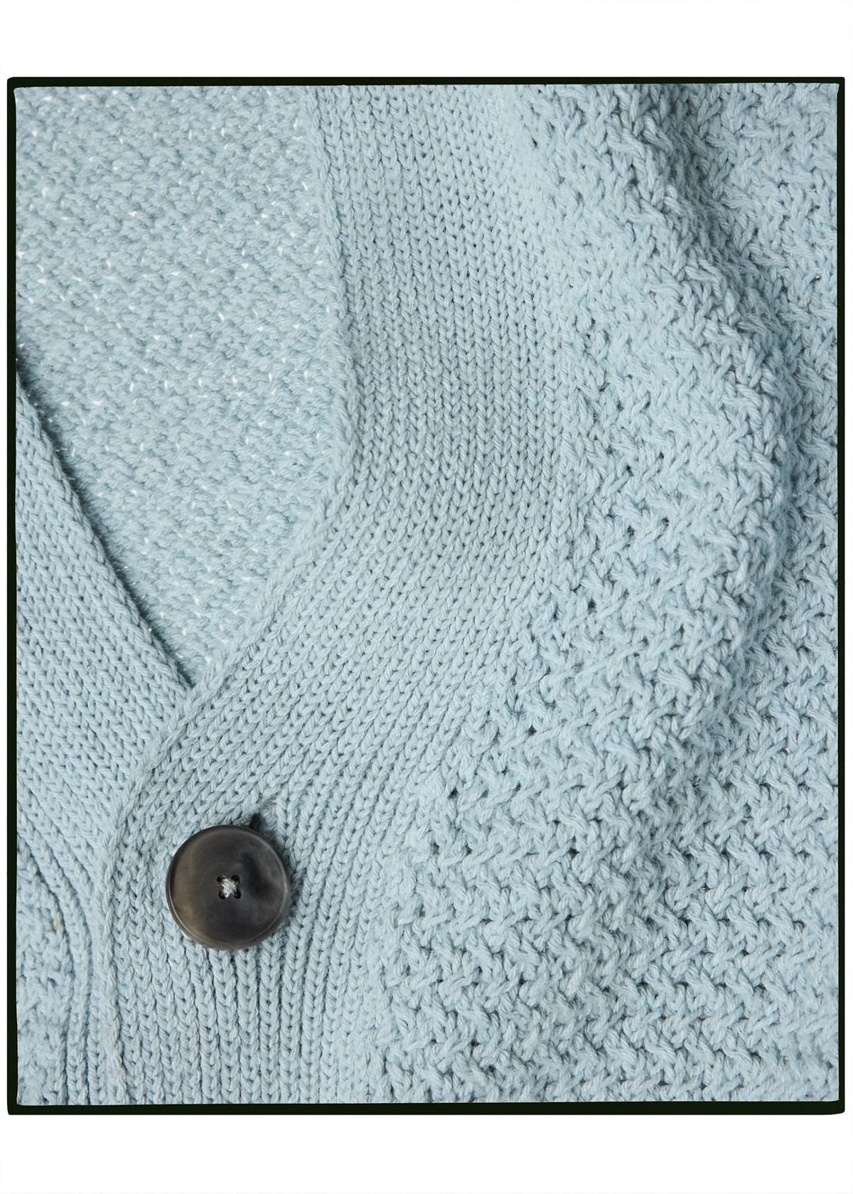 100% cotton cardigan, Pinori Filati yarn — Sky Blue
