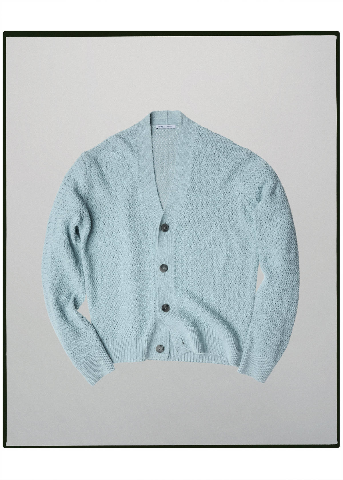 100% cotton cardigan, Pinori Filati yarn — Sky Blue