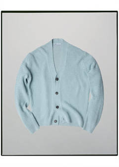 100% cotton cardigan, Pinori Filati yarn — Sky Blue 7