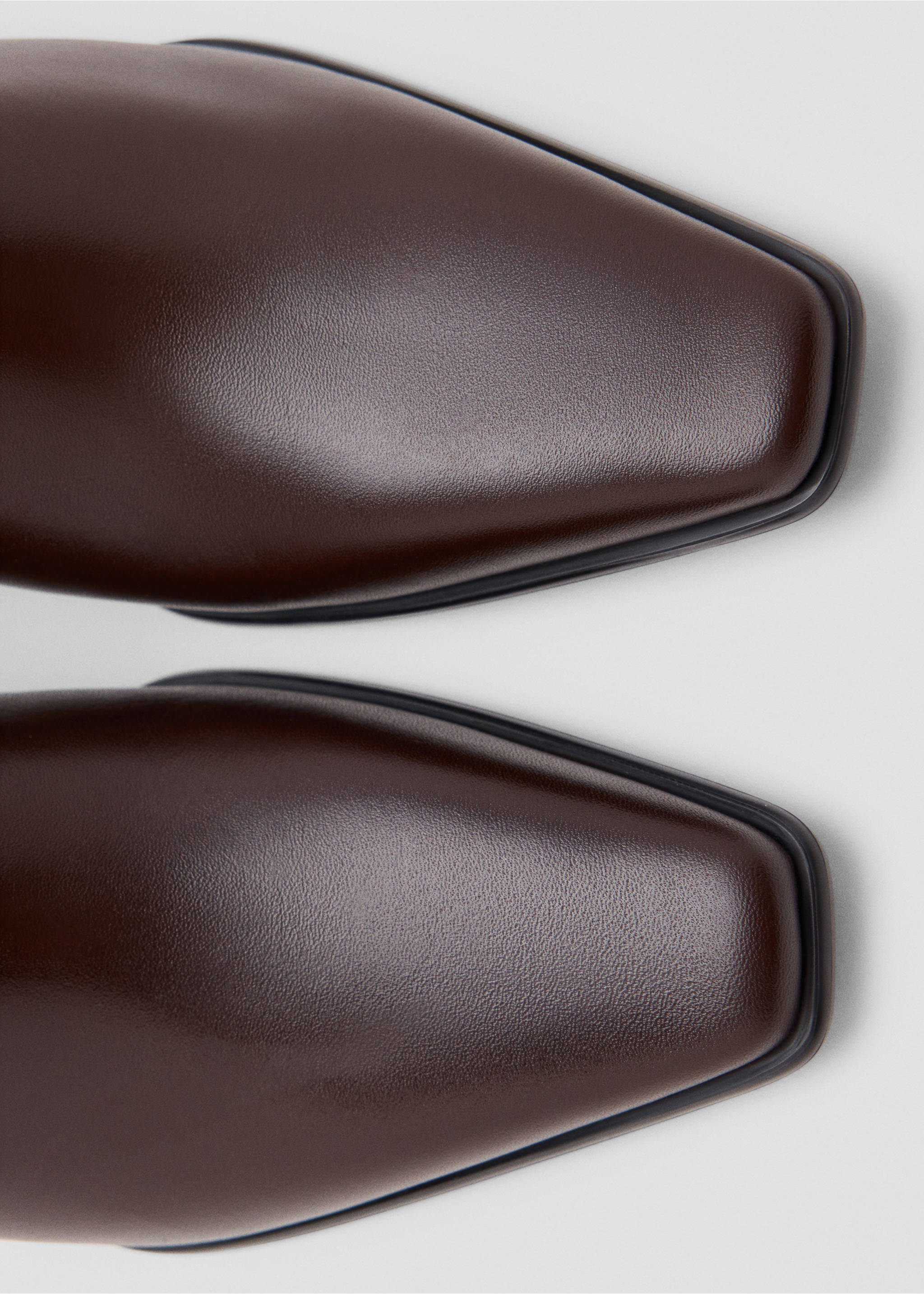 Bottines cuir talon bloc - Détail de l'article 2, Chocolat. Ref: 37085840-00.