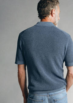 Pinori Filati cotton-blend polo shirt — Navy 3