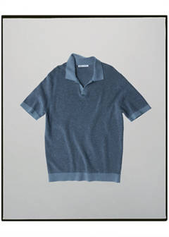 Pinori Filati cotton-blend polo shirt — Navy 8