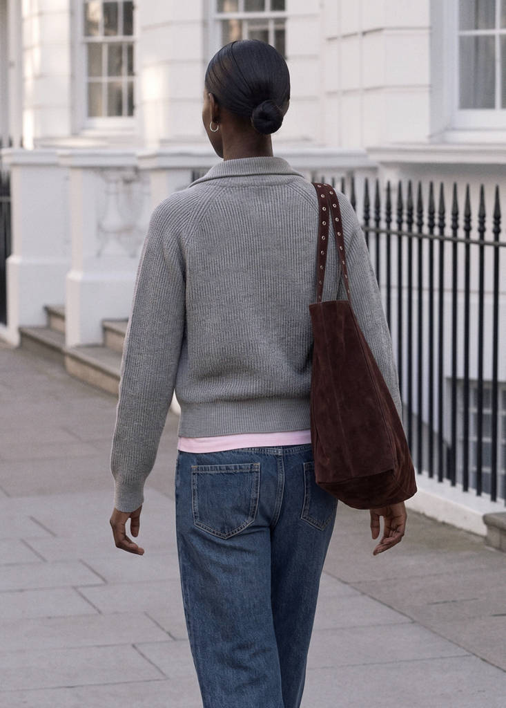 Ribbed zip-up cardigan - thumbnail 3