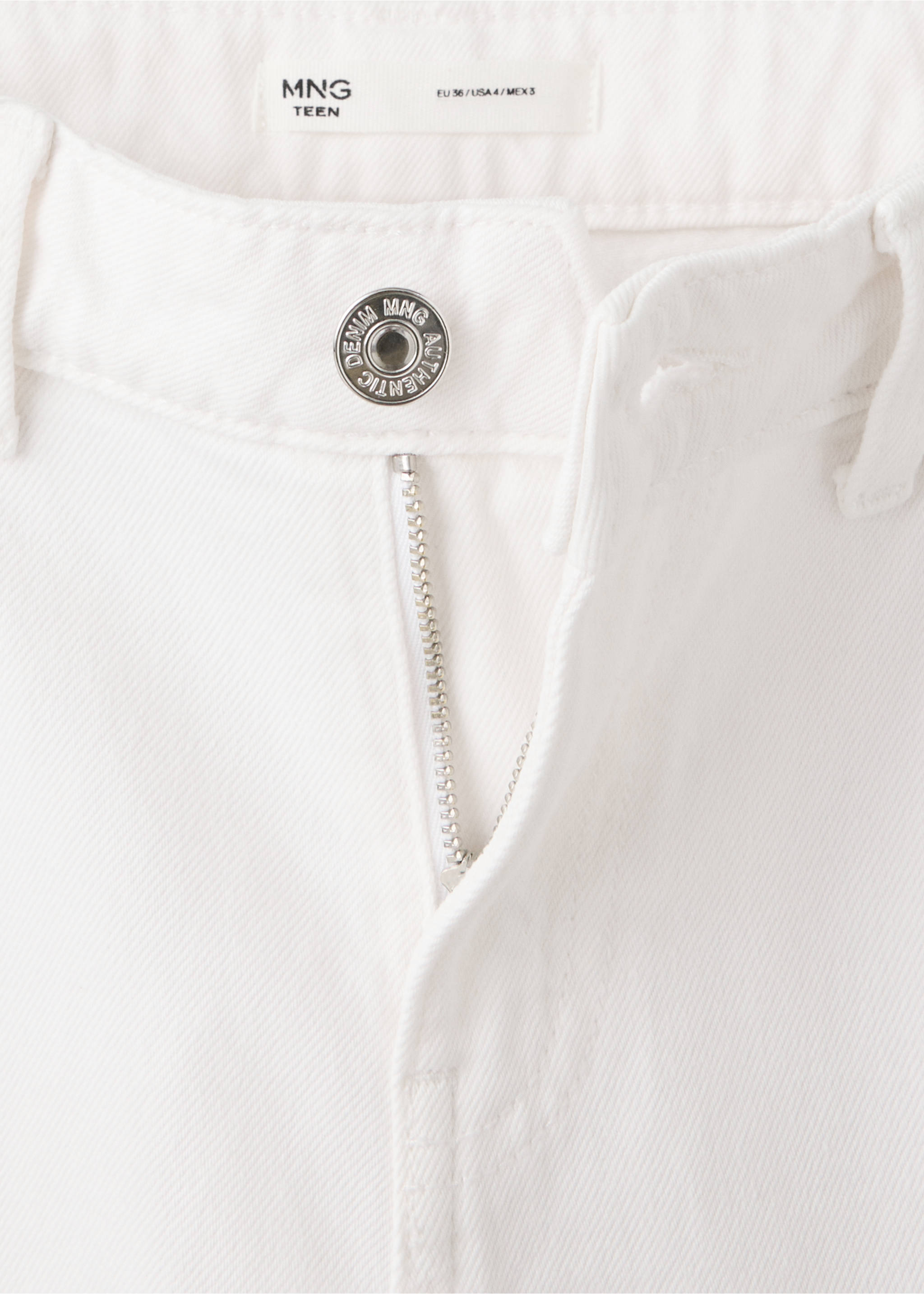 Wide-leg jeans with belt loop detail - Details of the article 8, Off White. Ref: 37085846-00.