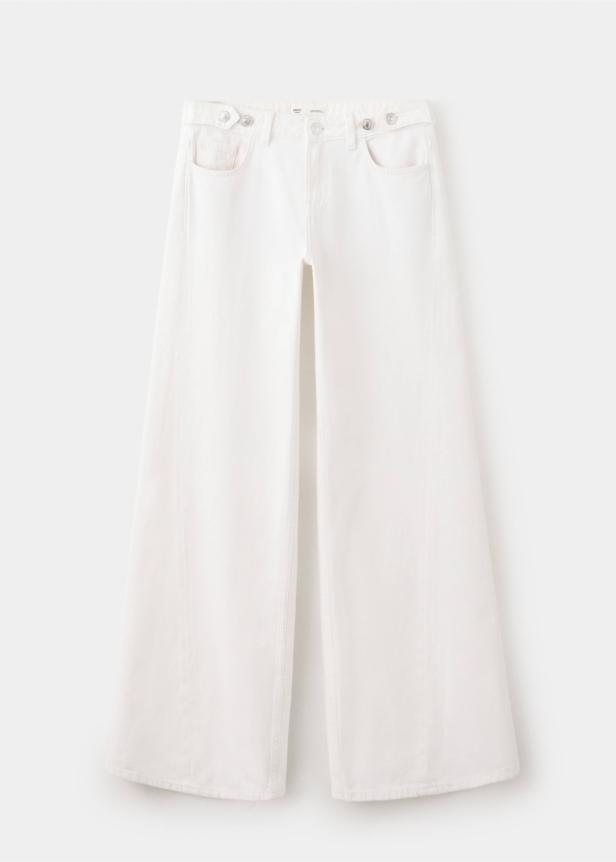 Wide-leg jeans with belt loop detail - Article without model, Off White. Ref: 37085846-00.
