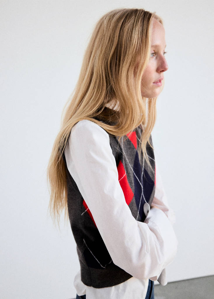 Argyle-knit vest - thumbnail 5