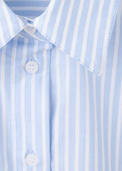 Striped shirt with three-quarter sleeves — Sky Blue 6