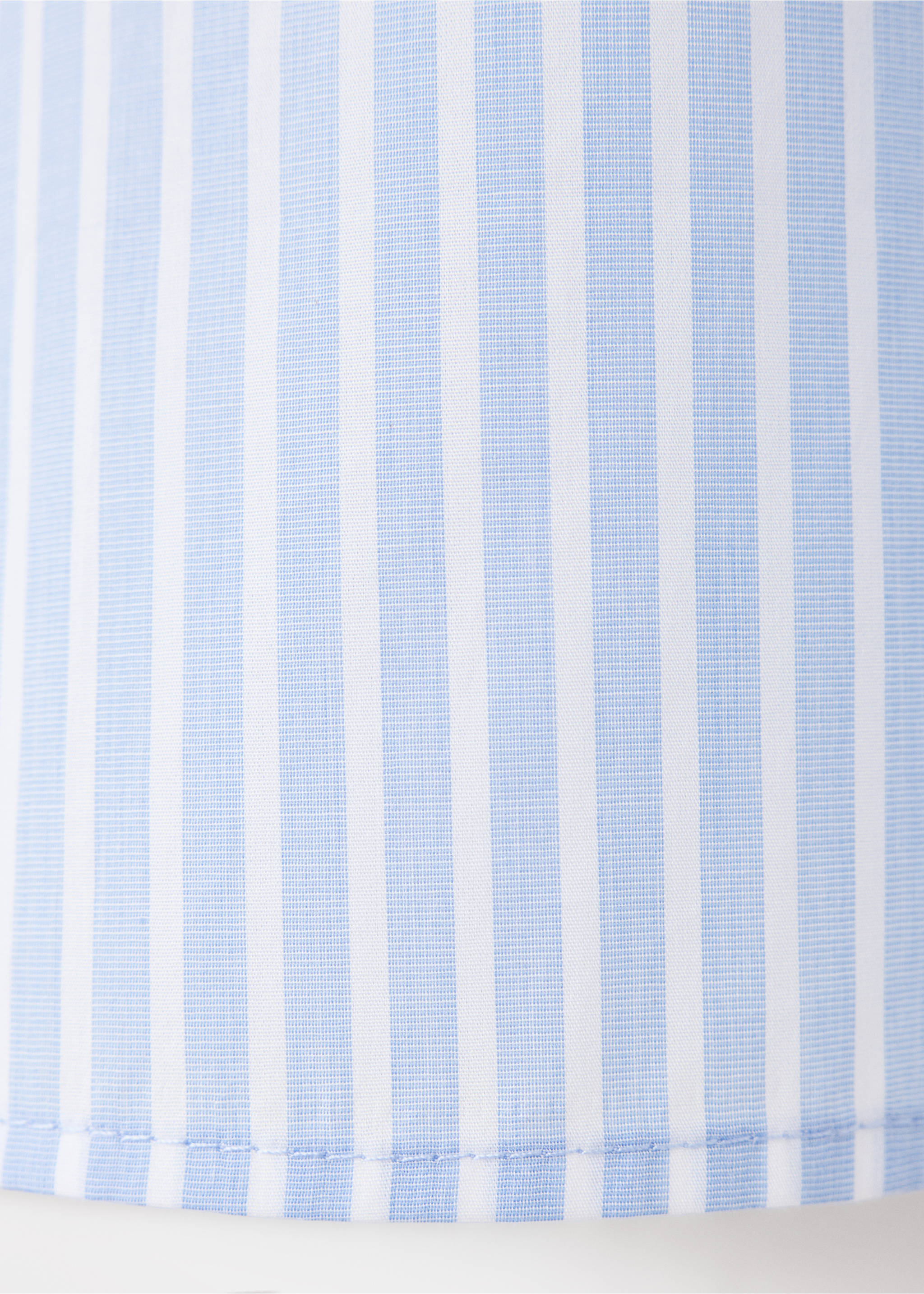 Striped shirt with three-quarter sleeves - Details of the article 0, Sky Blue. Ref: 37085848-00.