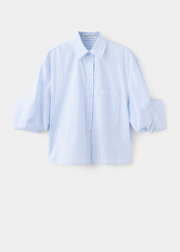 Mango Chemise Rua-w In Bleu Ciel