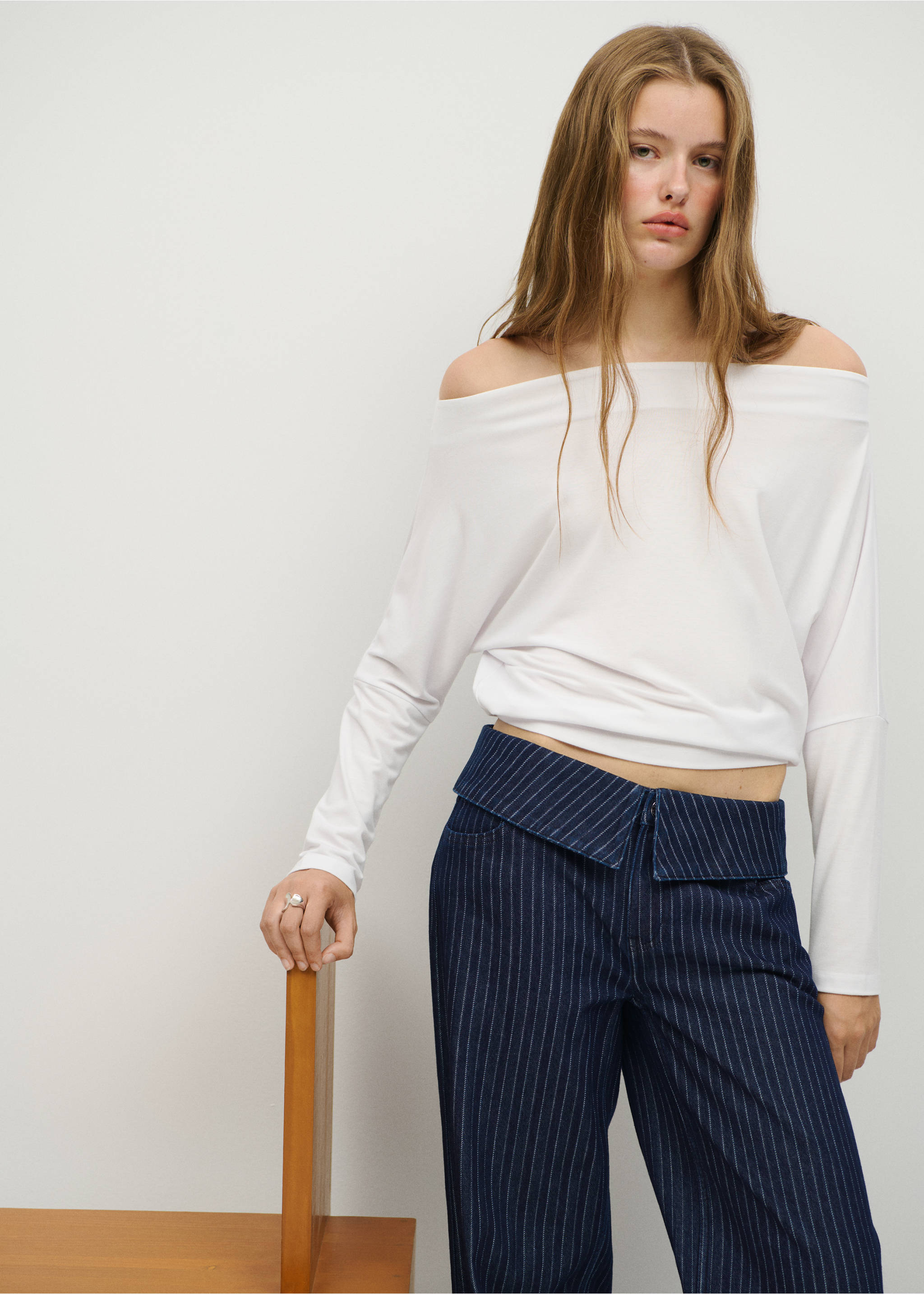 Jeans wide leg raya diplomática - Plano medio, Azul. Ref: 37085849-00.