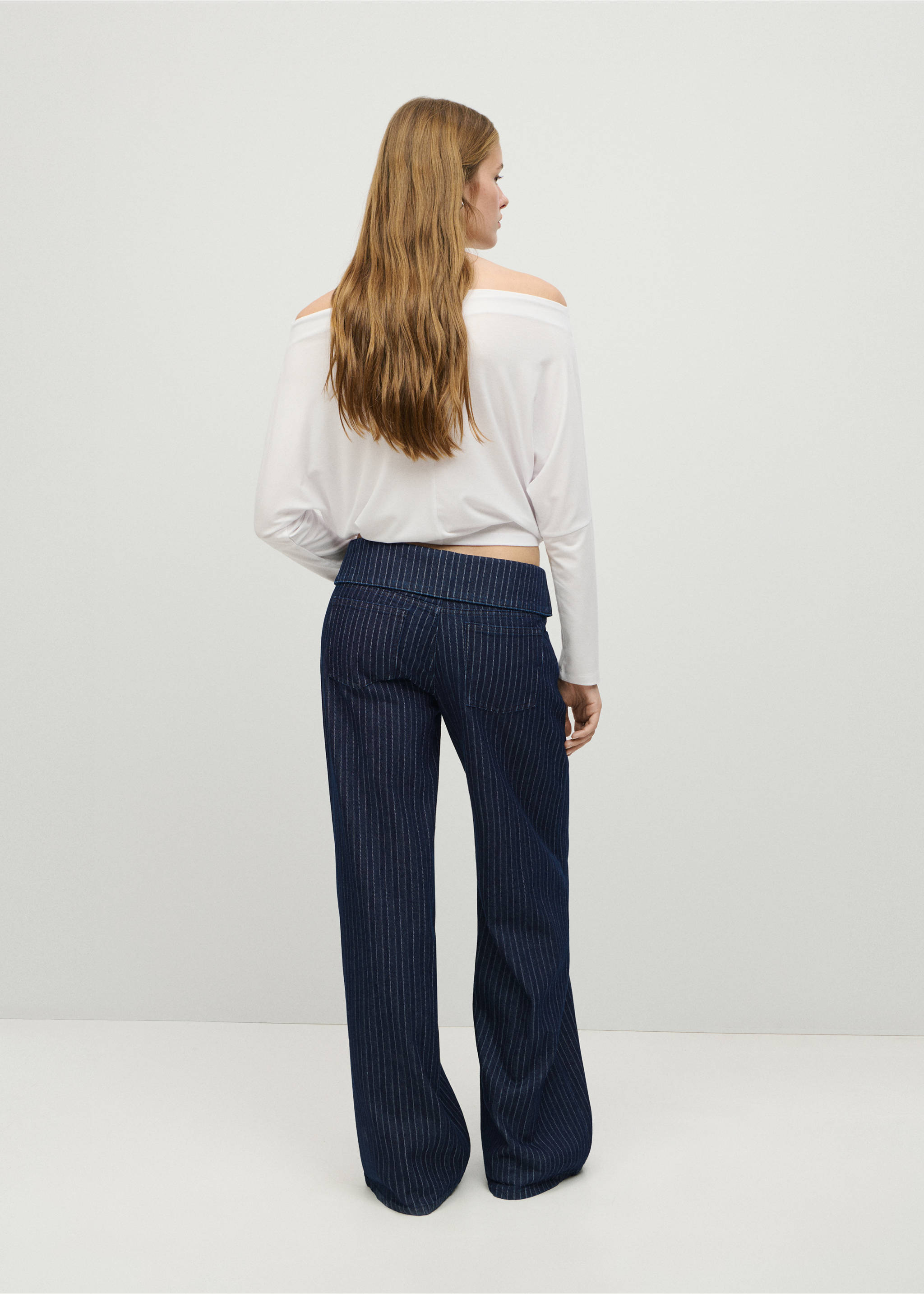 Jeans wide leg raya diplomática - Reverso del artículo, Azul. Ref: 37085849-00.