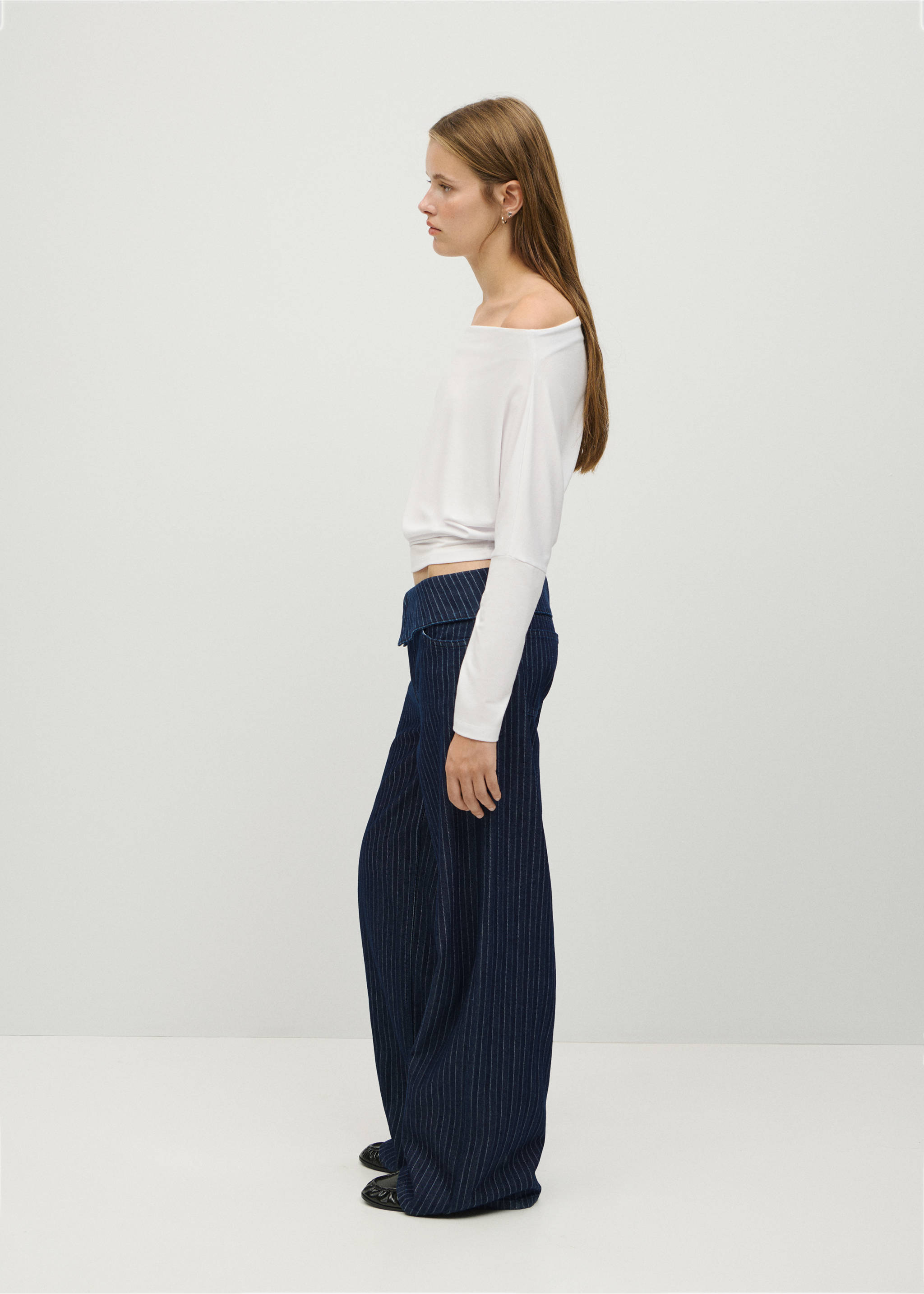 Jeans wide leg raya diplomática - Detalle del artículo 2, Azul. Ref: 37085849-00.