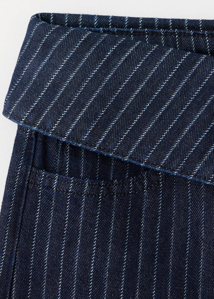 Wide leg pinstriped jeans — Open Blue
