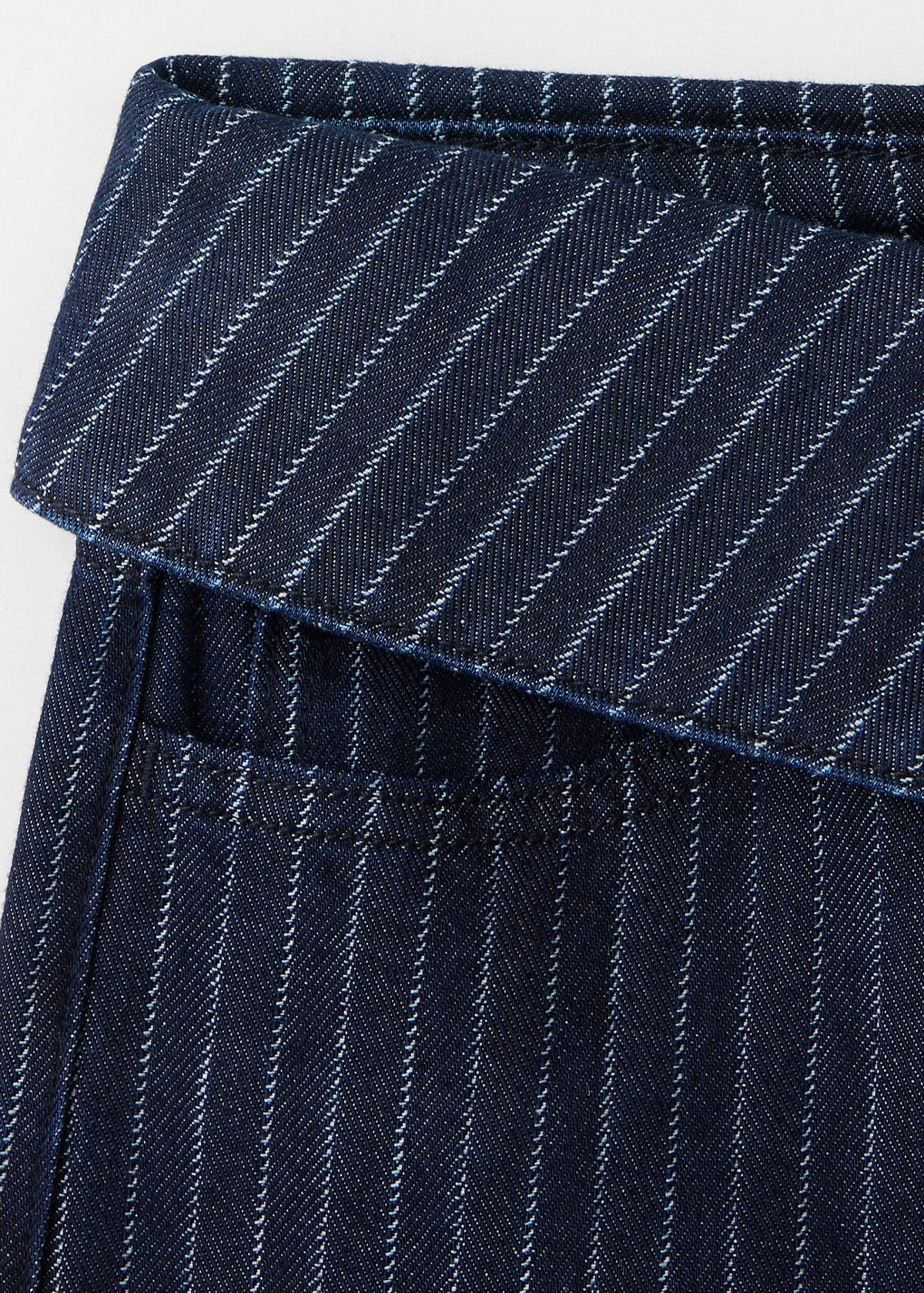 Wide leg pinstriped jeans — Open Blue