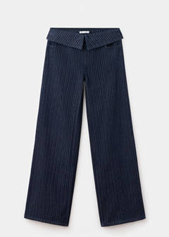 Wide leg pinstriped jeans — Open Blue 5