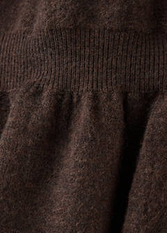 Gathered low-waist knit jacket — Chocolate 7