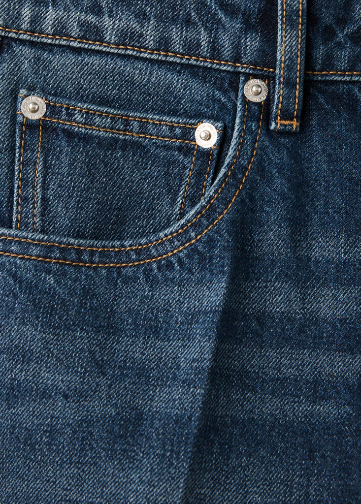 High waist straight jeans — Dark Blue