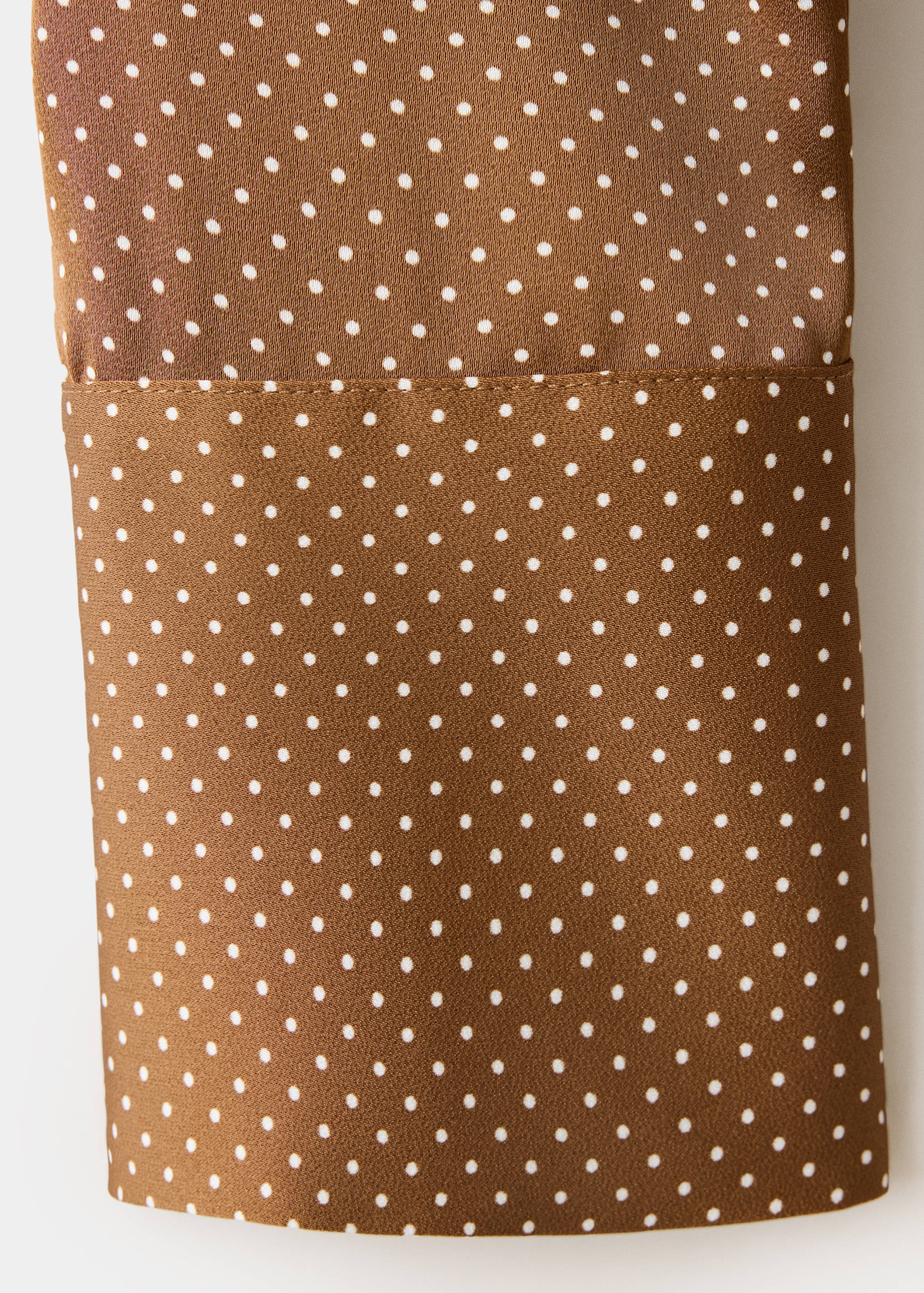 Polka-dot satin-finish shirt - Details of the article 0