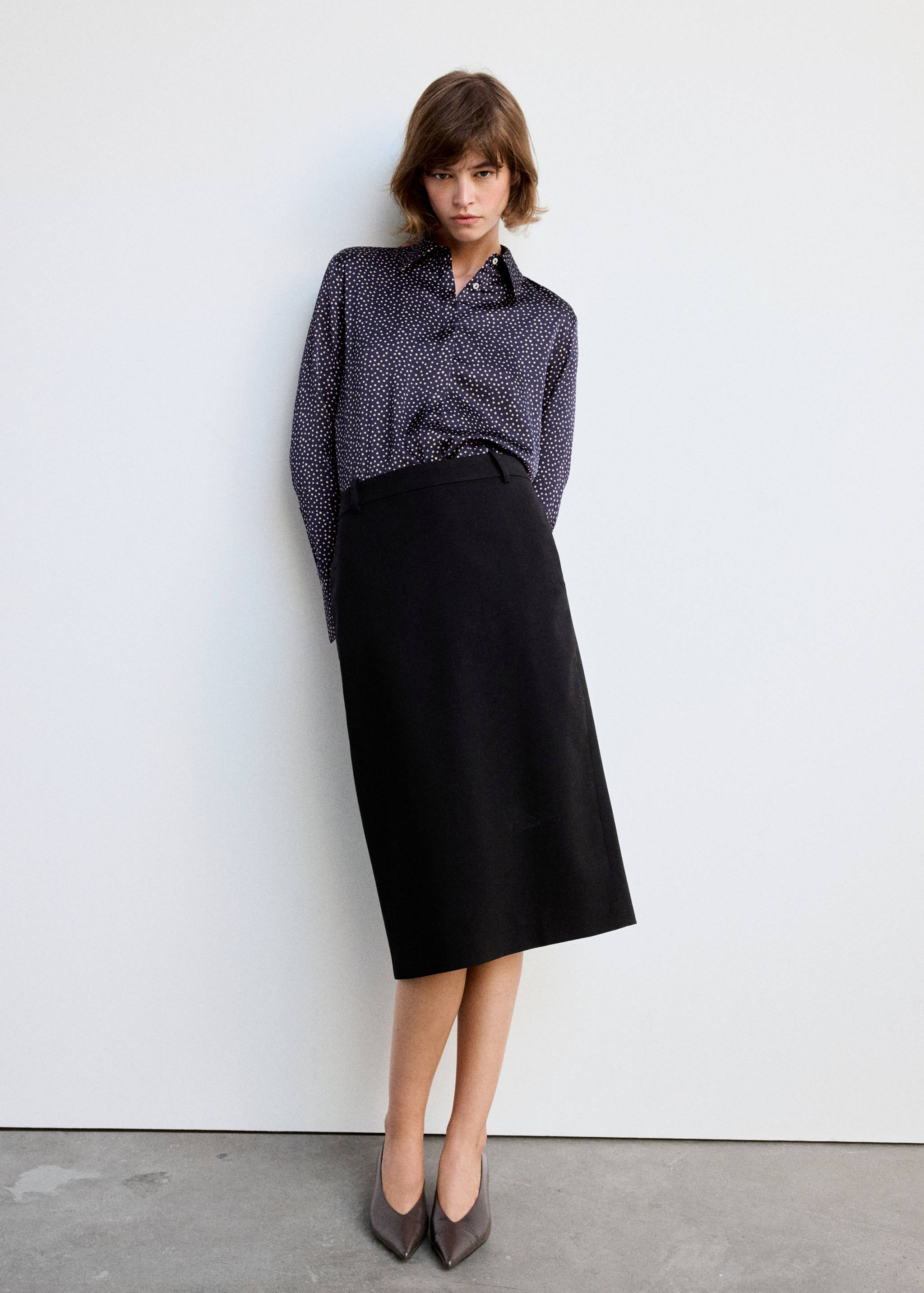 Chemise satinée pois - Plan général