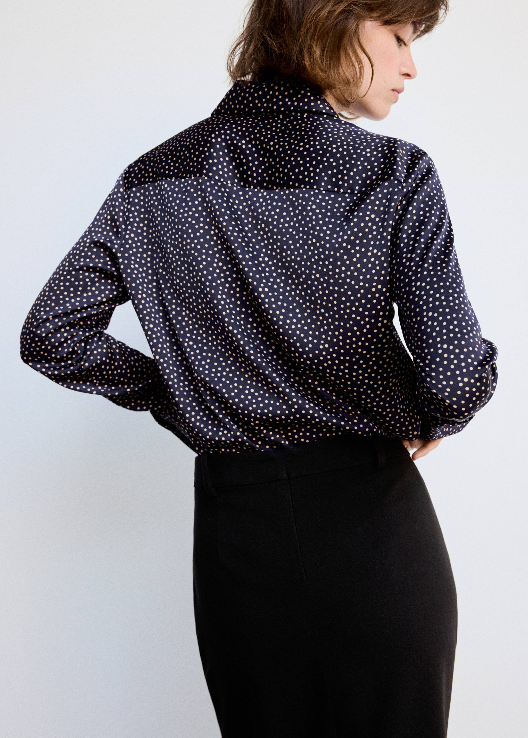 Chemise satinée pois - Verso de l’article