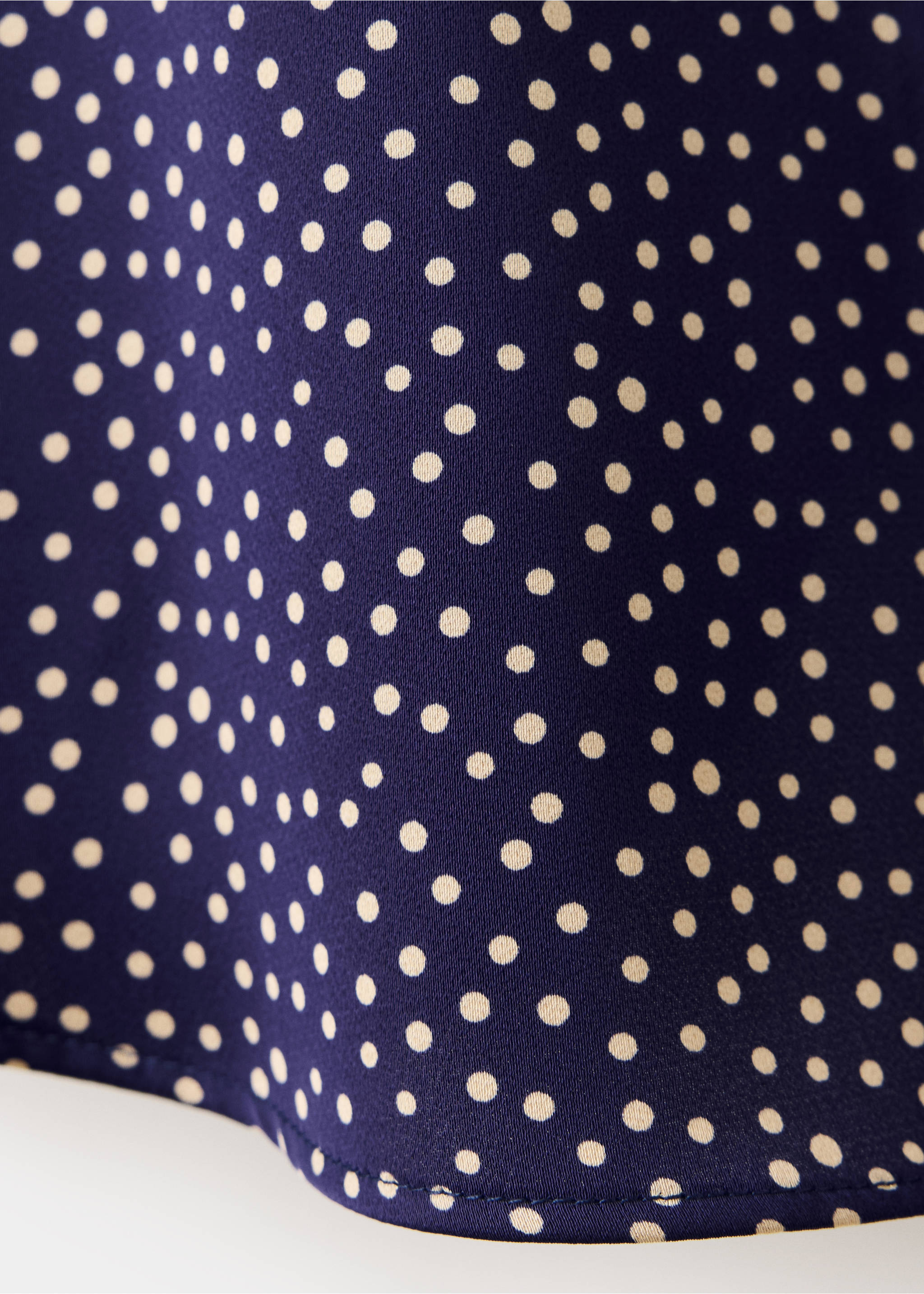 Polka-dot satin-finish shirt - Details of the article 0, Night Blue. Ref: 37085856-00.