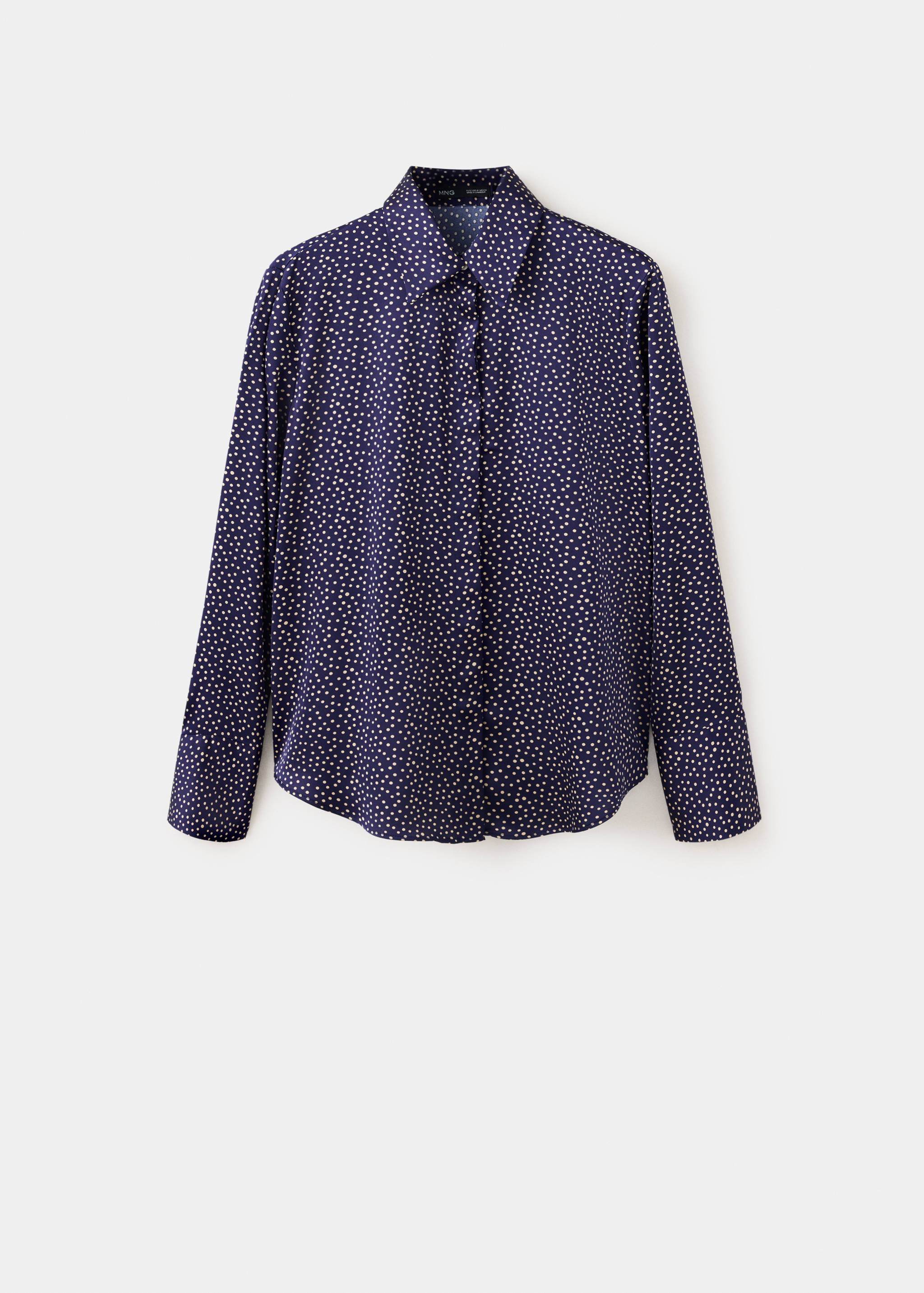 Polka-dot satin-finish shirt - Article without model