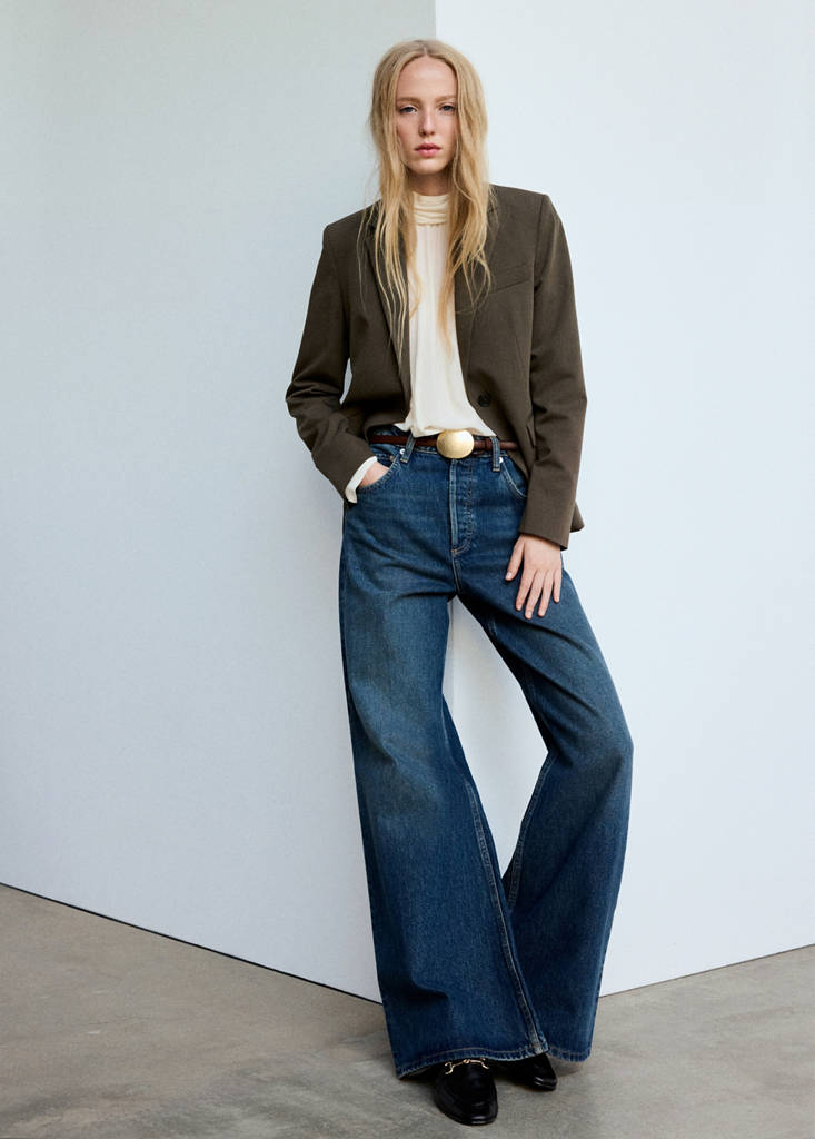 Fitted suit blazer — Medium Green