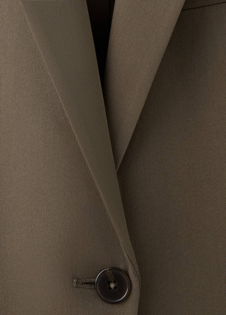 Fitted suit blazer — Medium Green