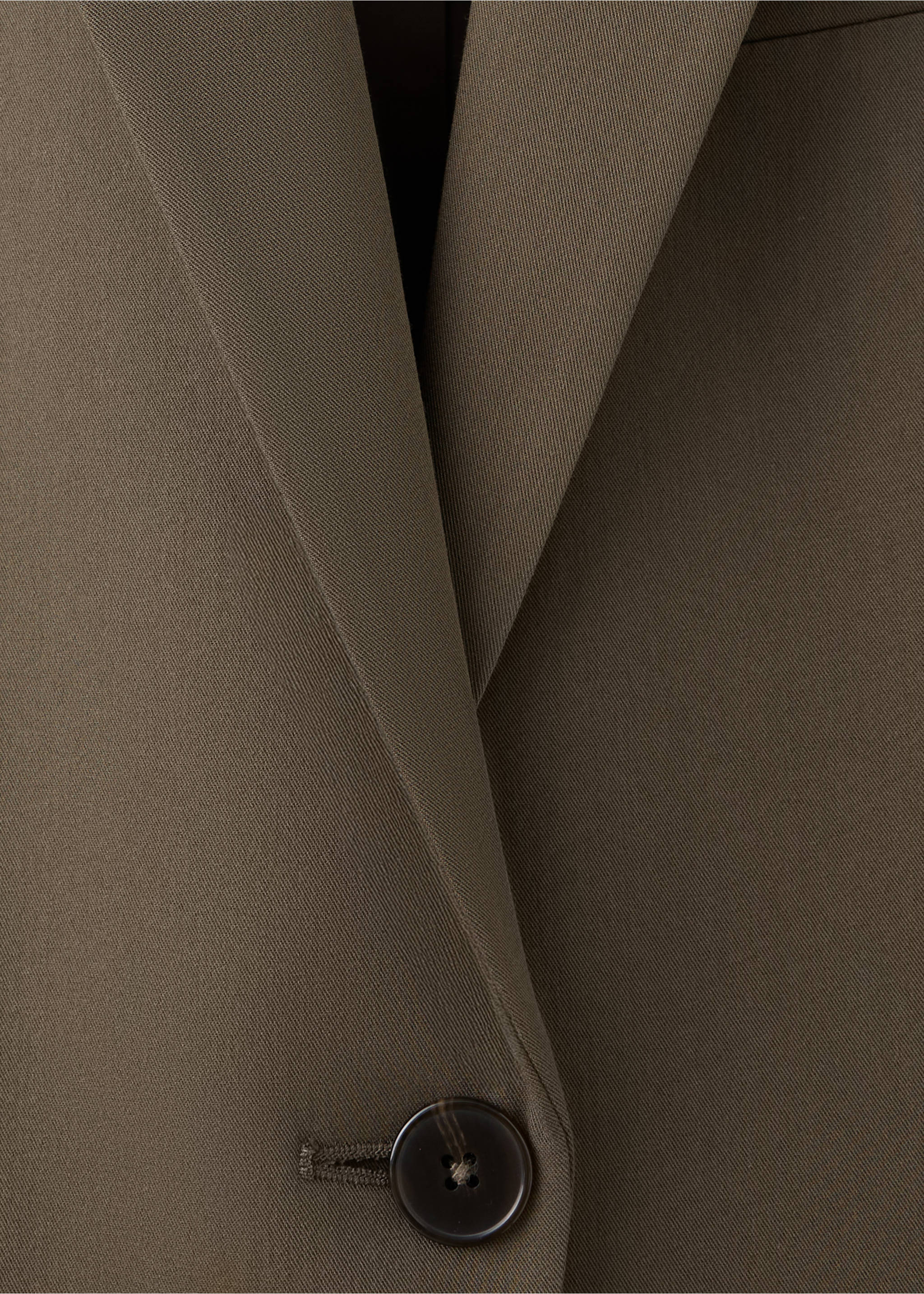 Fitted suit blazer - Details of the article 8, Medium Green. Ref: 37085858-00.