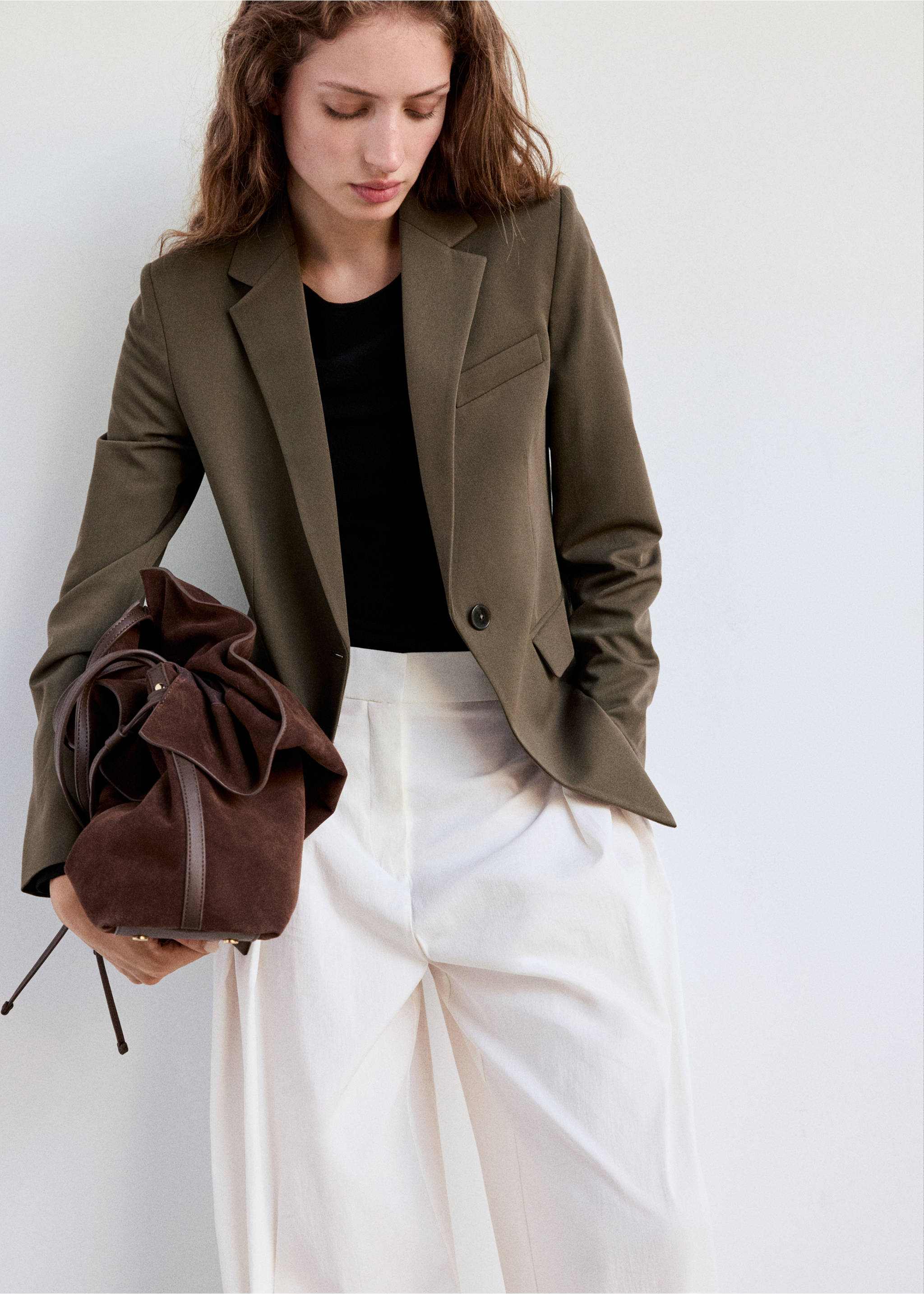 Fitted suit blazer - Medium plane, Medium Green. Ref: 37085858-01.