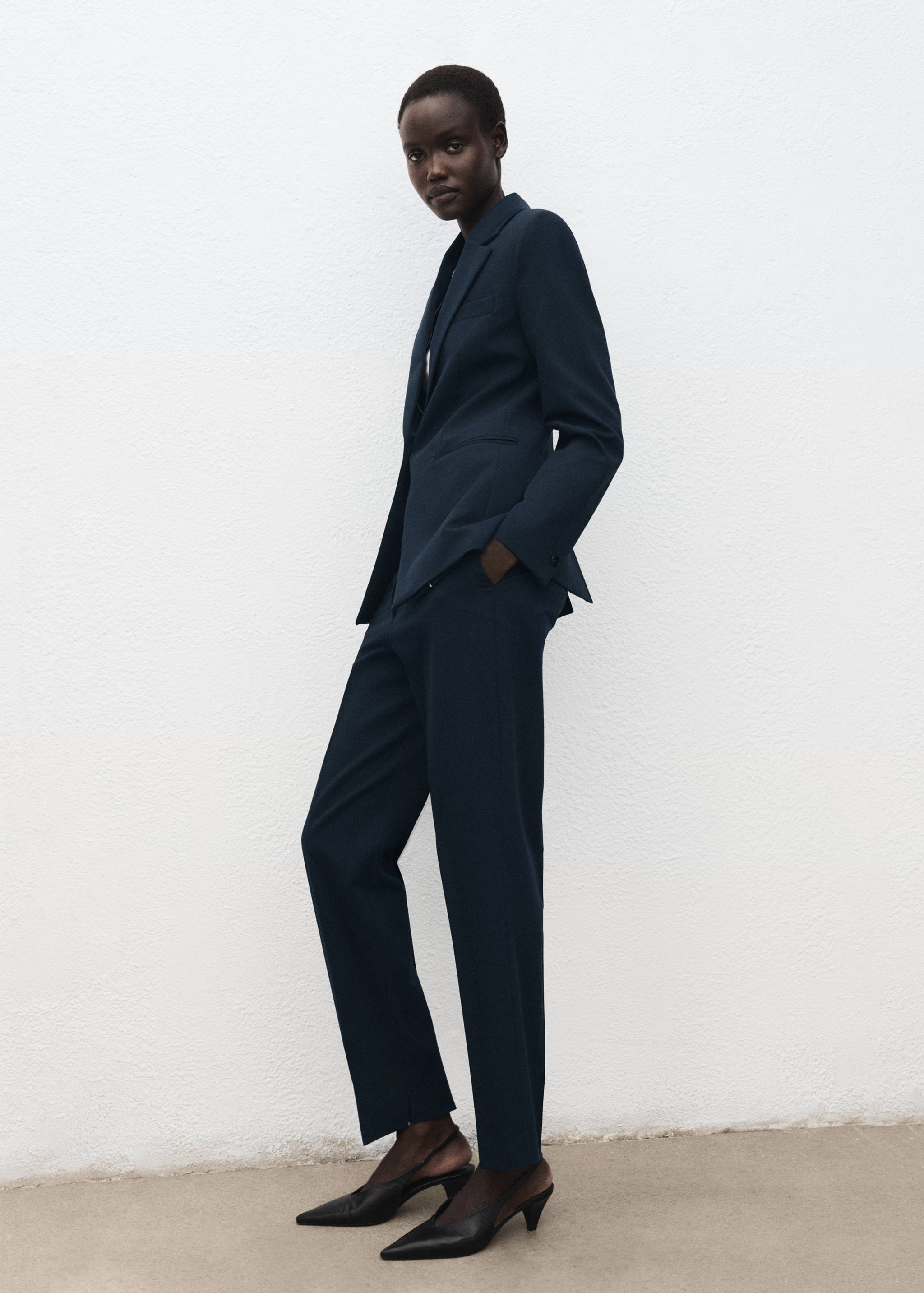 Fitted suit blazer - General plane
