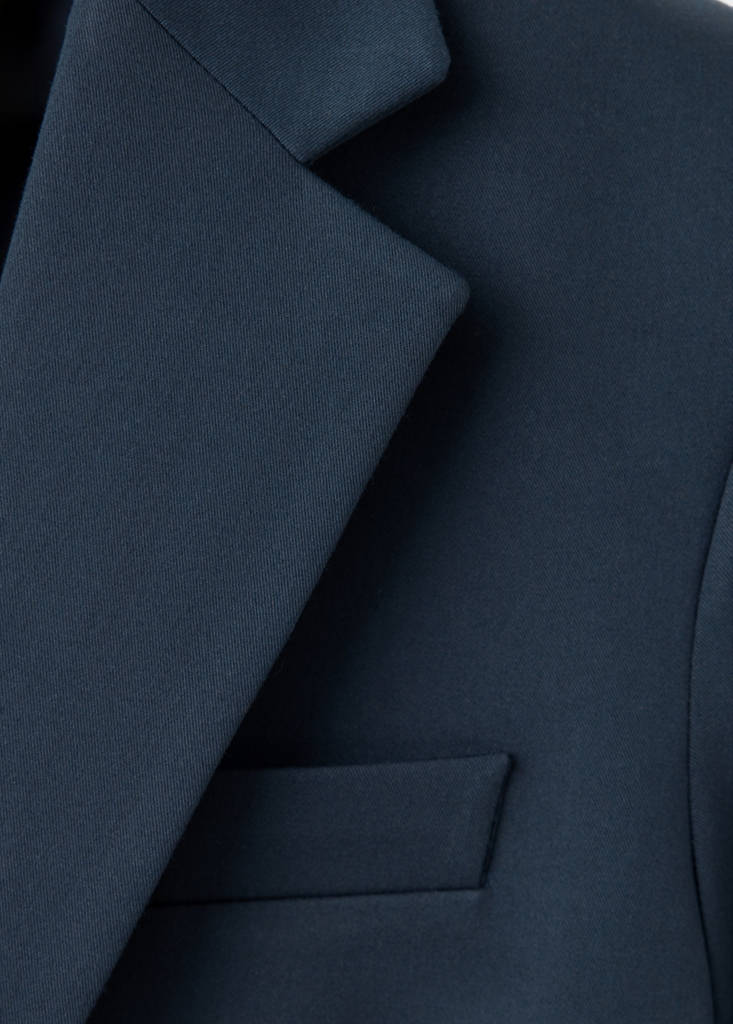 Fitted suit blazer — Dark Navy
