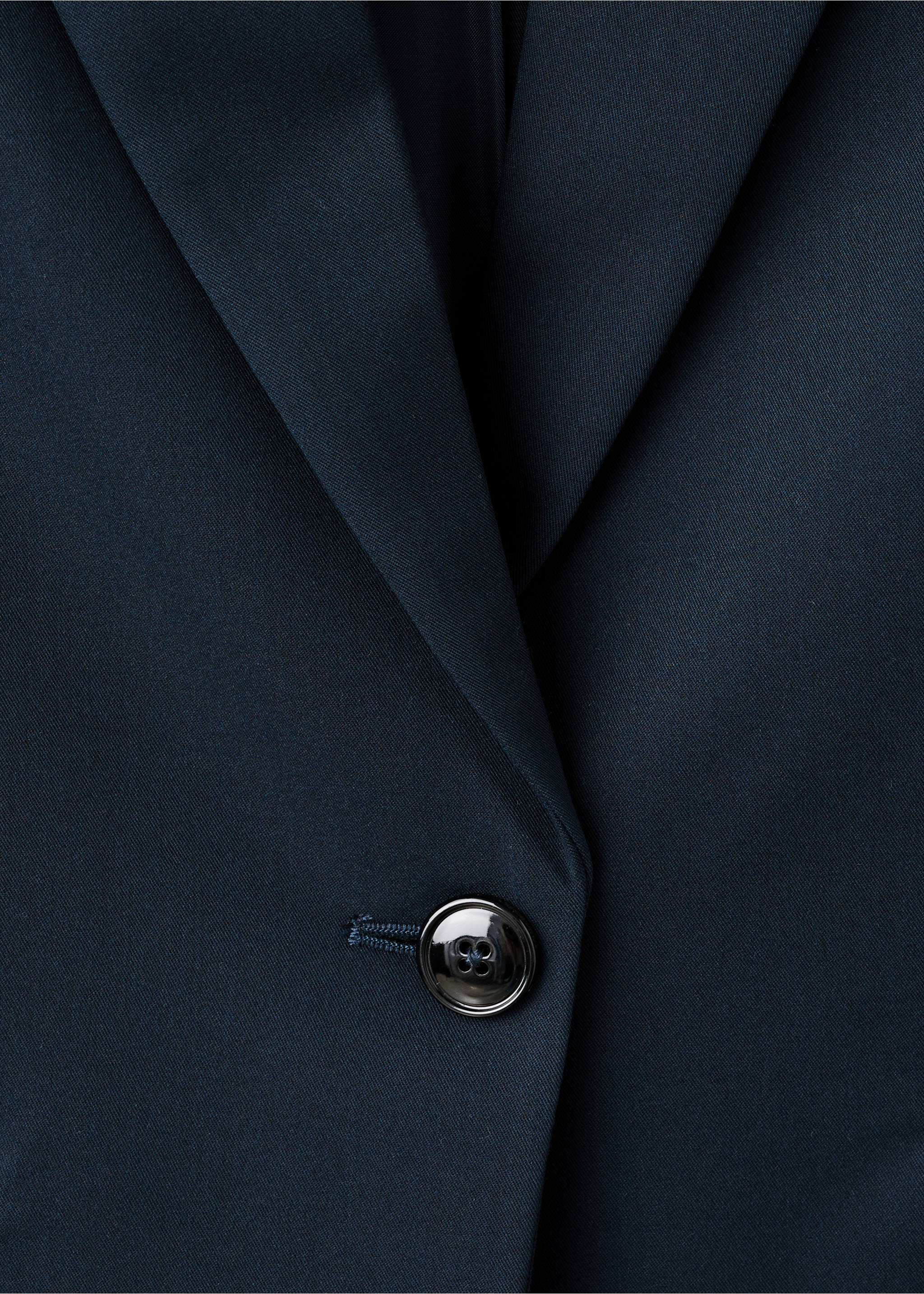 Fitted suit blazer - Details of the article 0, Dark Navy. Ref: 37085858-00.