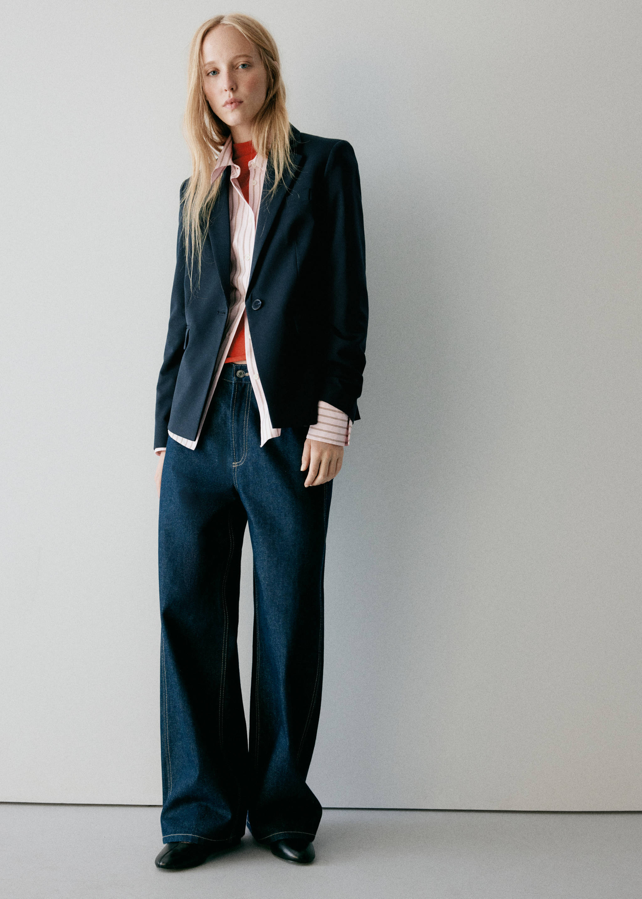 Fitted suit blazer - General plane