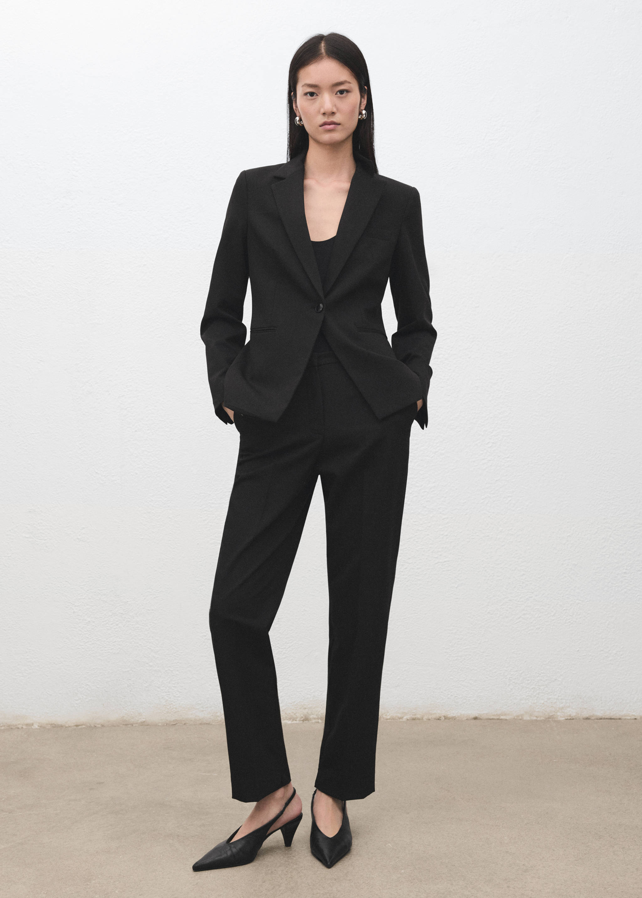 Fitted suit blazer - General plane