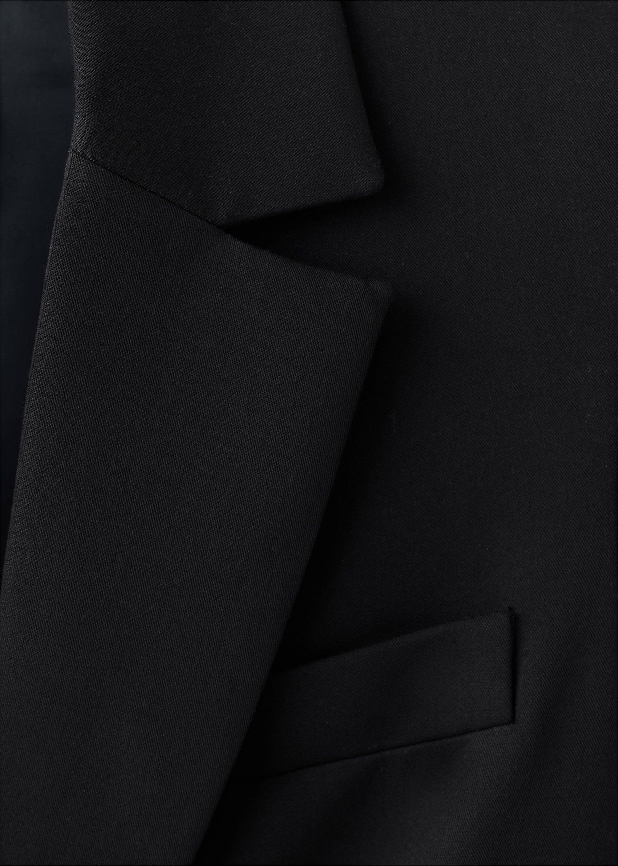 Fitted suit blazer - Details of the article 8, Black. Ref: 37085858-00.