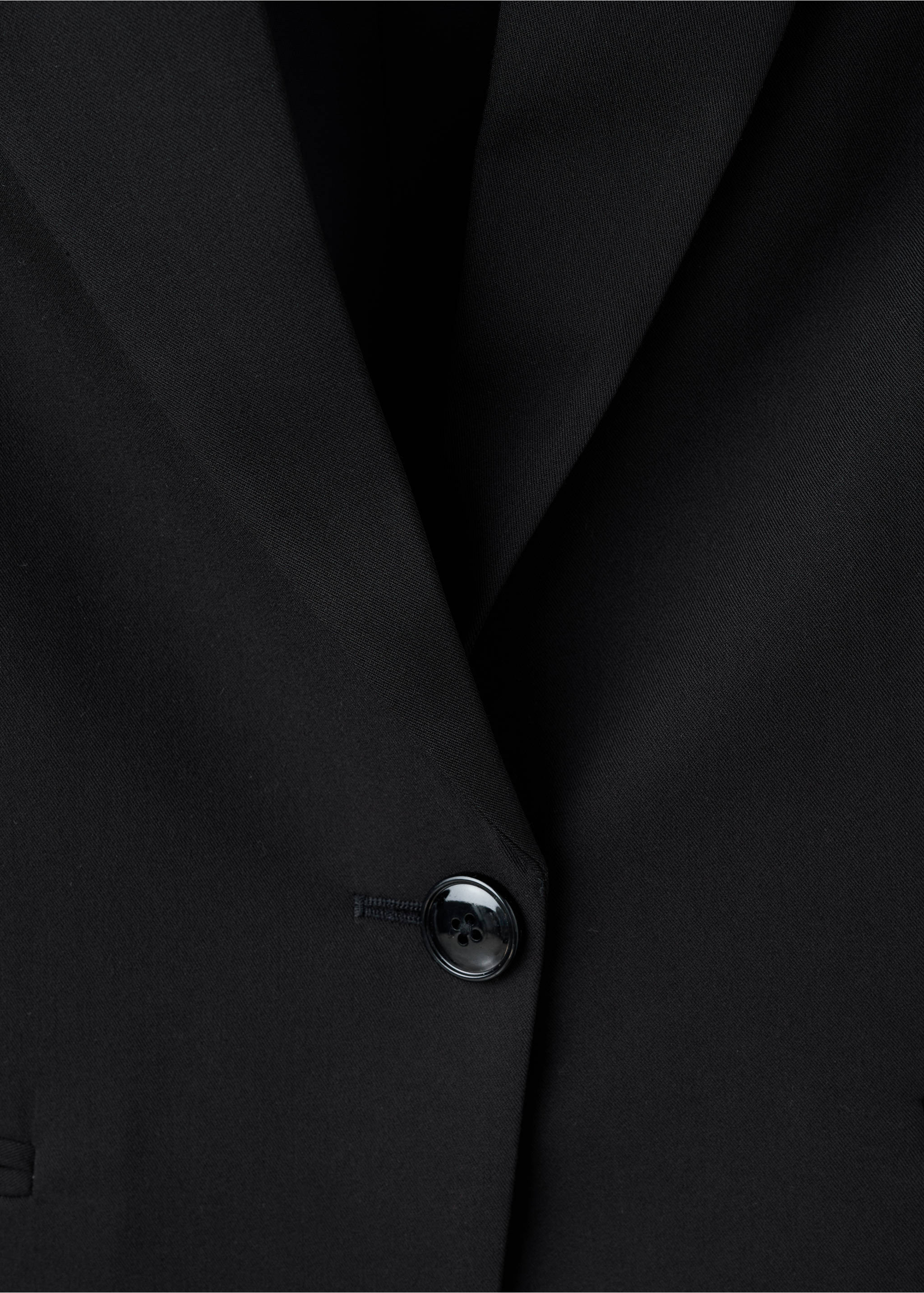Fitted suit blazer - Details of the article 0, Black. Ref: 37085858-00.