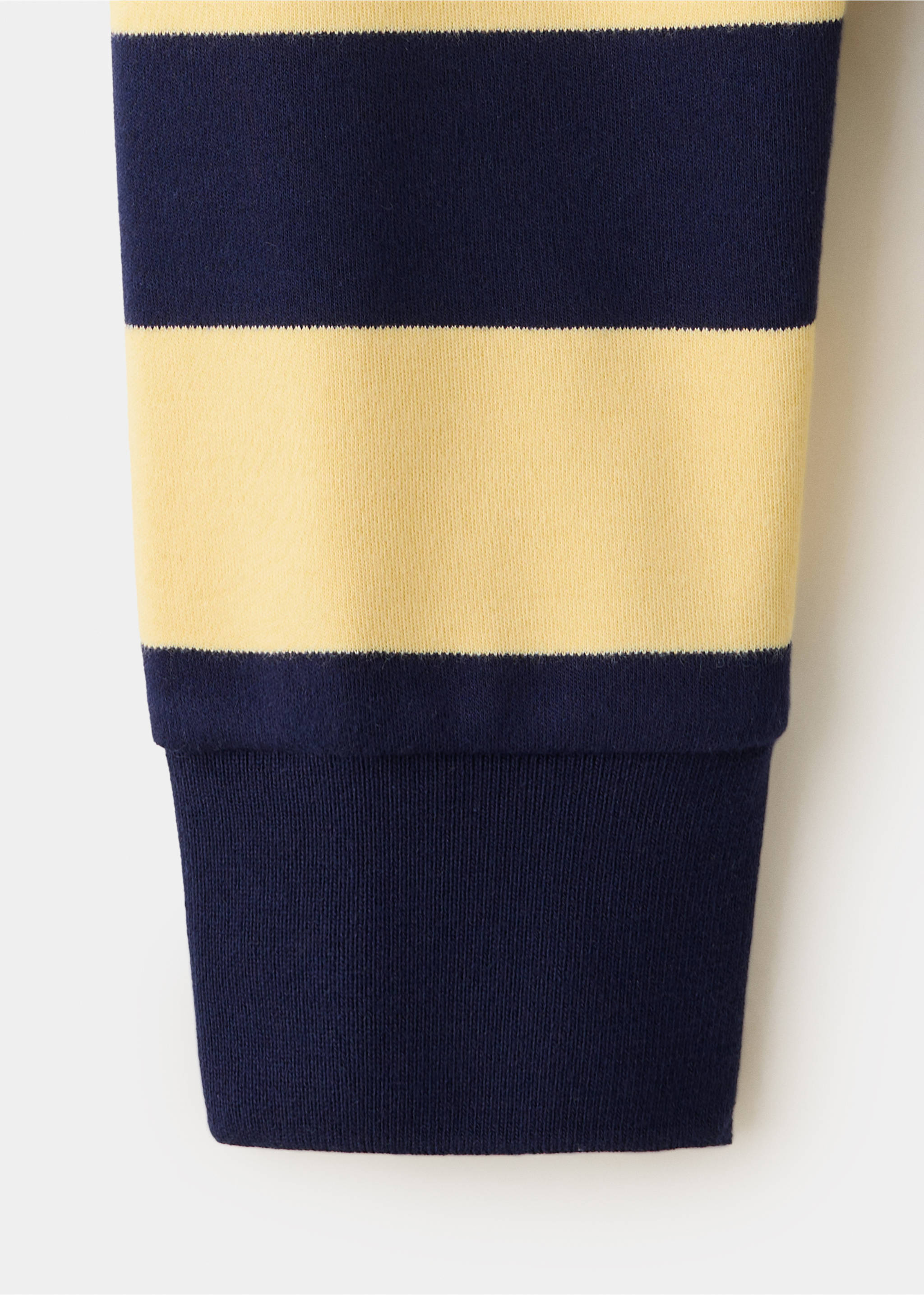 Striped polo-neck sweater - Details of the article 0, Pastel Yellow. Ref: 37085862-00.