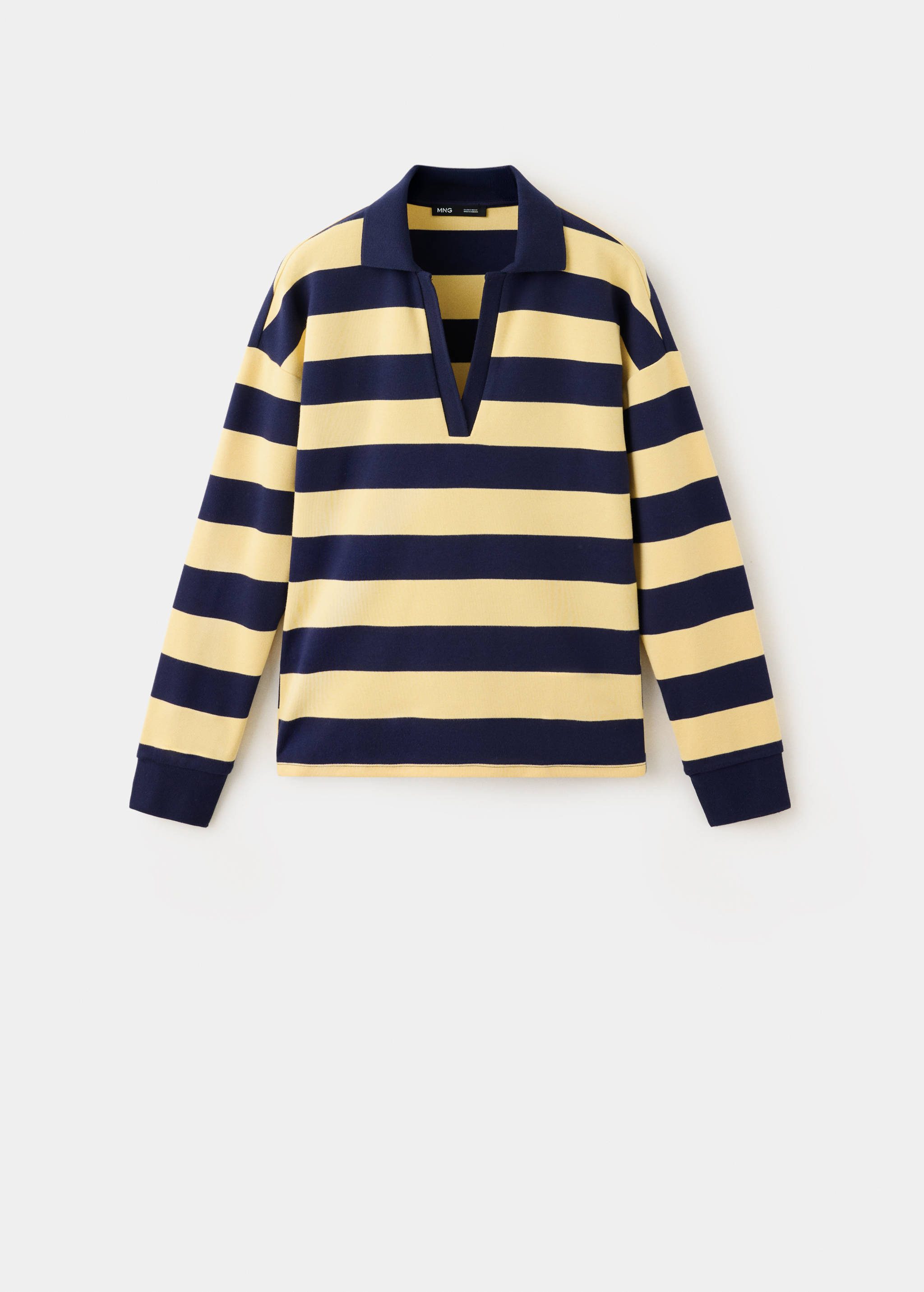 Striped polo-neck sweater - Article without model