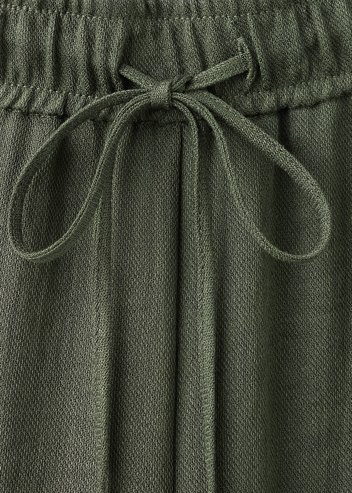 Textured flowy trousers — Green