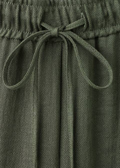 Textured flowy trousers — Green 6