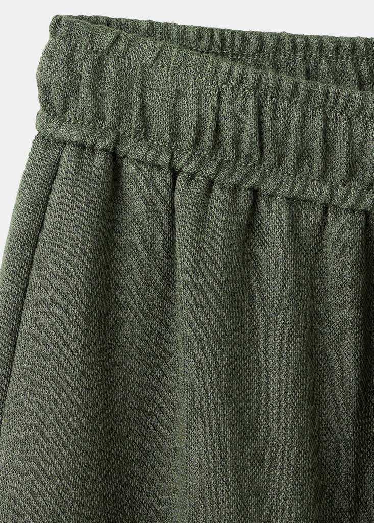Textured flowy trousers — Green