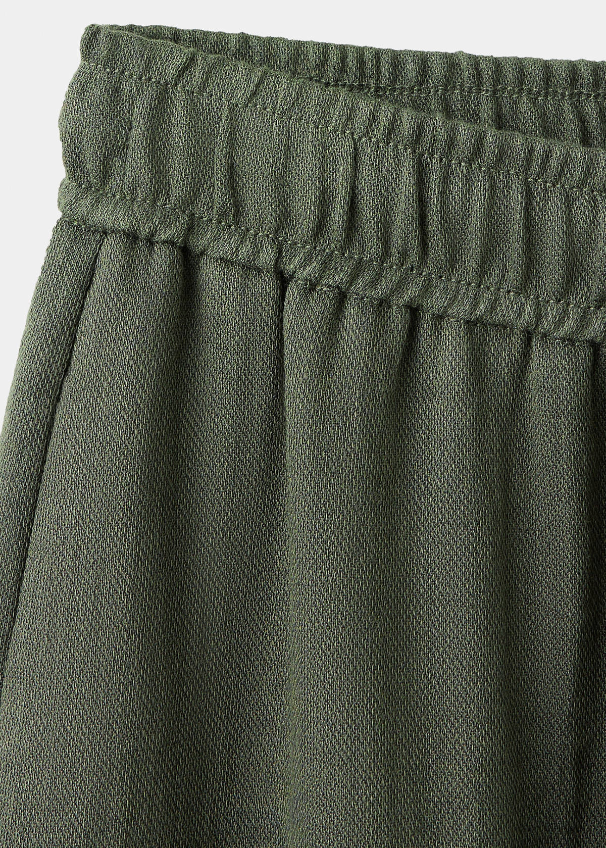 Textured flowy trousers — Green