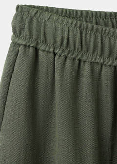 Textured flowy trousers — Green 7