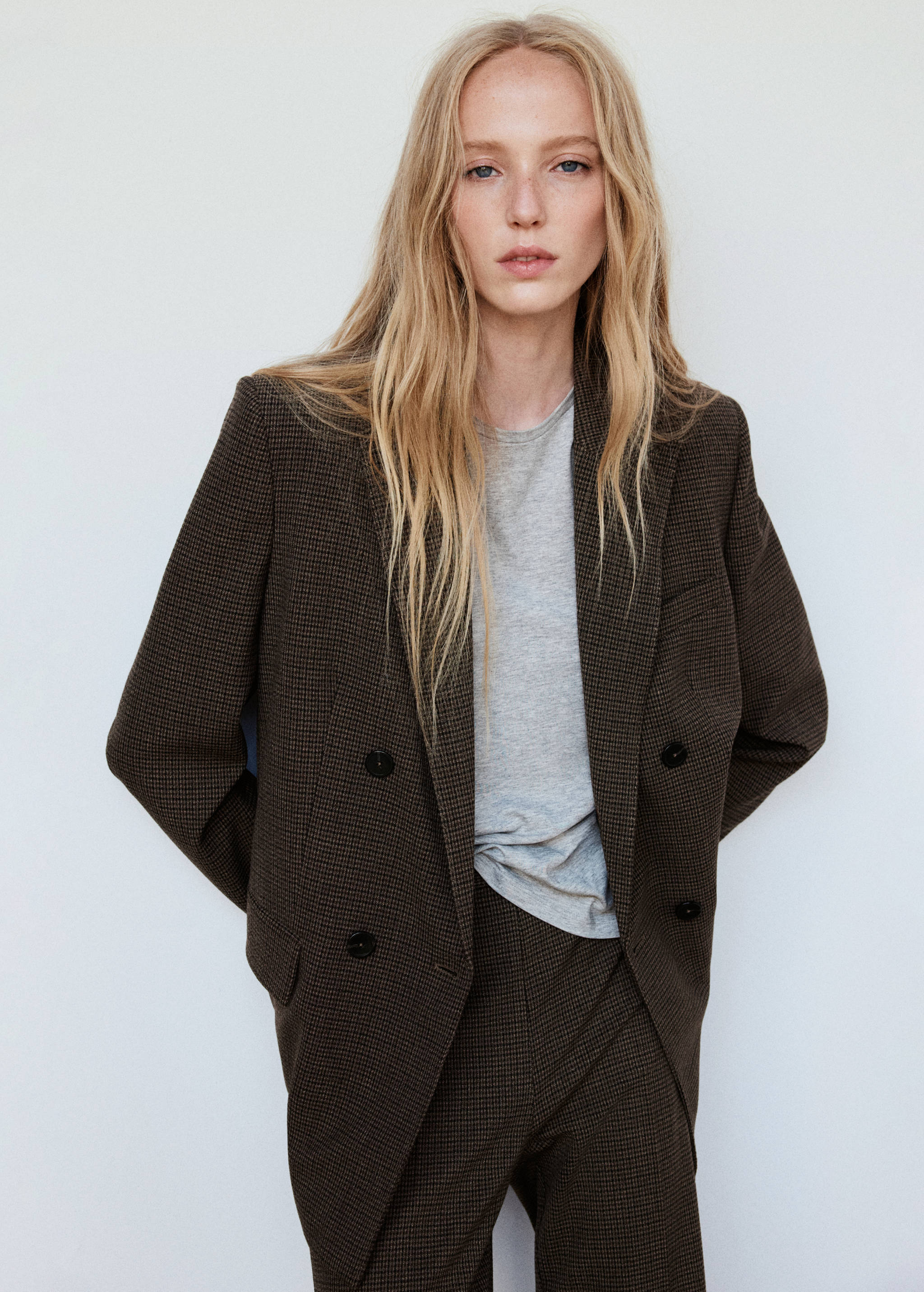 Blazer traje pata de gallo - Pla mig