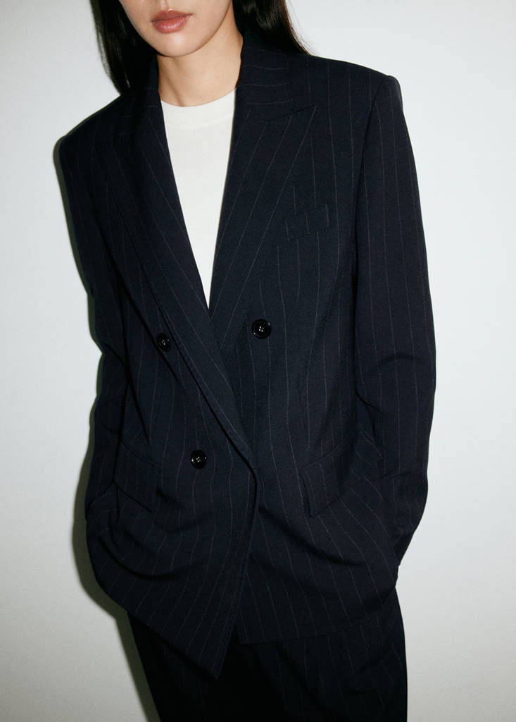 Double-breasted suit blazer - thumbnail 2