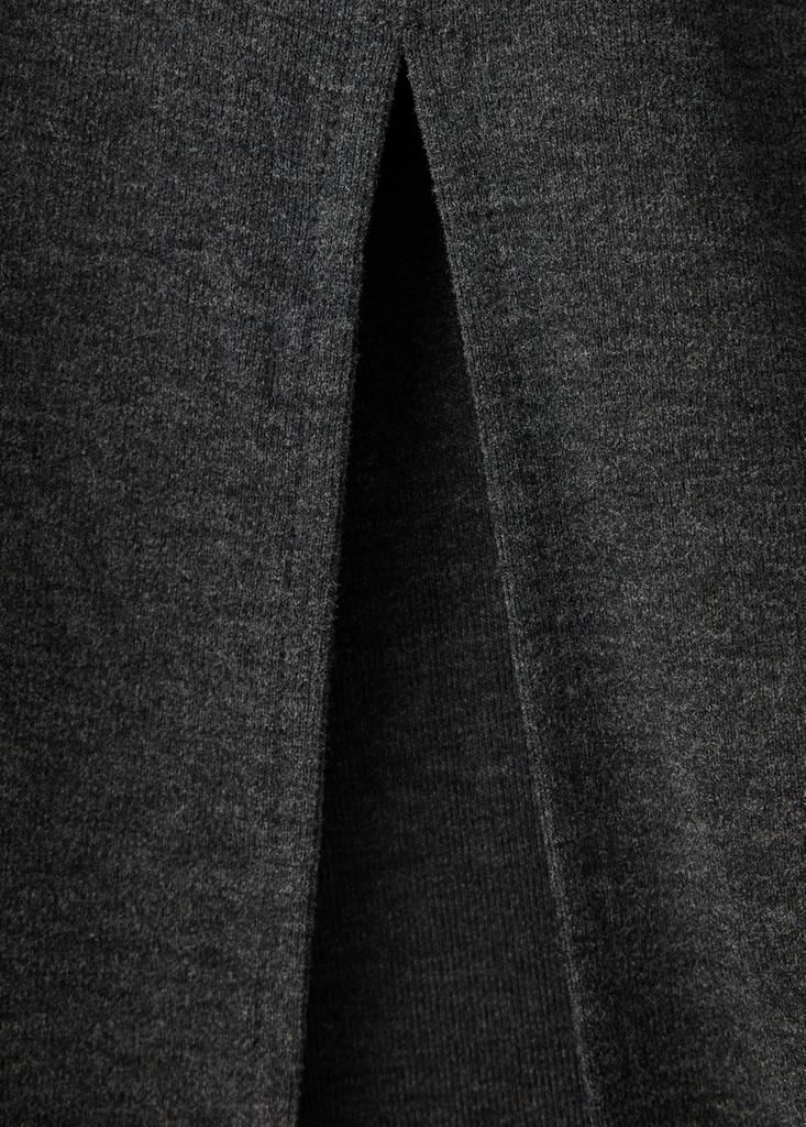 Ruched side knitted dress — Charcoal